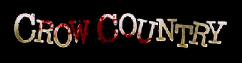 Crow Country's logo - blocky typewriter-stlye lettering with some blood splatters.